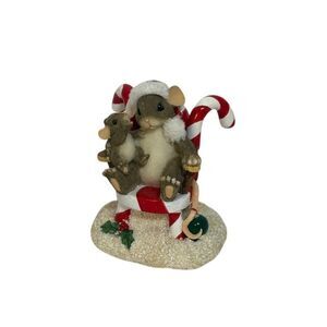 Charming Tails Secrets for Santa Fits and Floyd Mouse Figurine 87/119 Candy Cane
